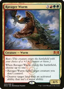 1x Ravager Wurm - NM English MTG - Ravnica Allegiance - Image 1