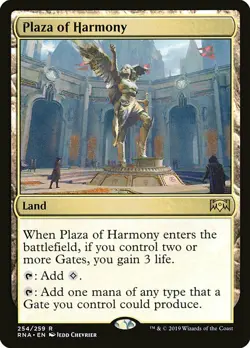 1x Plaza of Harmony - NM English MTG - Ravnica Allegiance - Image 1