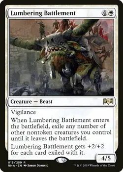 1x Lumbering Battlement - NM English MTG - Ravnica Allegiance - Image 1