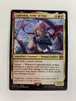 Magic The Gathering Lightning, Army of One Final Fantasy MTG Regular NM - Image 1