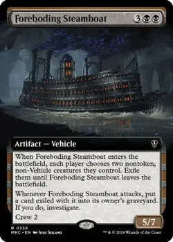 Foreboding Steamboat 0338 (Extended Regular) MTG Karlov Manor NM - Image 1