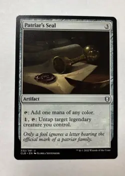 Patriar's Seal Commander Legends: Battle for Baldur's Gate NM MTG MAGIC - Image 1