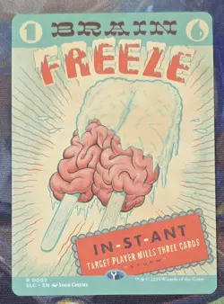 1x Brain Freeze MTG Encyclopedia Of Magic Secret Lair NM - Image 1