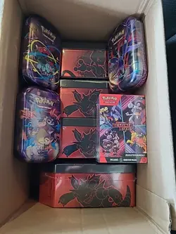 Pokemon Destined Rivals Lot (Tin Boxes, Mini-Tins, Booster Bundle) - Image 1