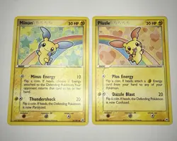 2004 Pokemon Minun & Plusle EX Hidden Legends Set - 46/101 & 47/101 Near mint or - Image 1