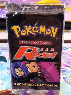 Pokemon TCG Team Rocket Unlimited Booster Pack Factory Sealed 2000 Vintage - Image 1