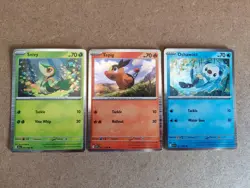Pokemon TCG Black Bolt/White Flare Poster Collection Promos-Snivy Tepig Oshawott - Image 1
