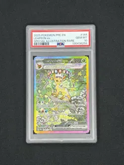 2025 Pokemon Prismatic Evolutions Leafeon ex Full Art SIR PSA 10 144/131 - Image 1