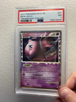 PSA 7 ITALIAN Pokemon TCG Mew Prime 97/102 Triumphant Holo Ultra Rare ITALIAN - Image 1
