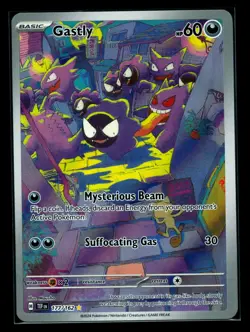2024 Pokemon SV5 Temporal Forces Gastly 177/162 Illustration Rare IR NM - Image 1