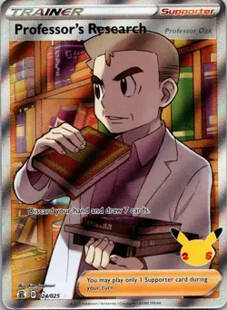 Professor's Research (Oak) 024/025 Trainer Supporter Near Mint Holo Pokemon - Image 1