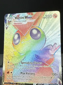 Pokemon Card Victini Vmax 165/163 Battle Styles Set Secret Rare Played - Image 2