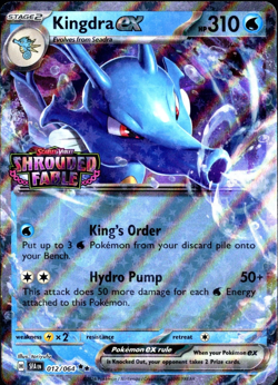 Kingdra ex 012/064 2024 Shrouded Fable Stamped Promo Card - NM Pokemon TCG - Image 1