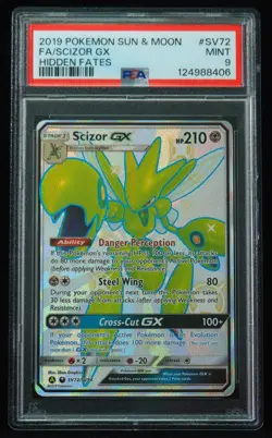 Scizor GX SV72 PSA Mint 9 Hidden Fates Pokemon Card - Image 1