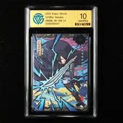 CCG GemMint 10 KAYOU Official 2025 Naruto CCG Card NRB08-AR-008 Uchiha Sasuke - Image 1