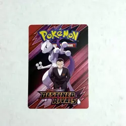 Destined Rivals Pokemon Build & Battle Prerelease Mewtwo Trainer Tip Card - Image 1