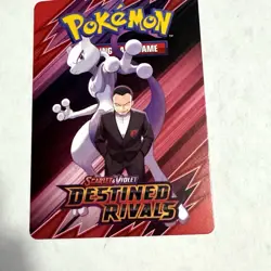 Destined Rivals Pokemon Build & Battle Prerelease Mewtwo Trainer Tip Card - Image 2