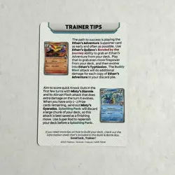 Destined Rivals Pokemon Build & Battle Prerelease Mewtwo Trainer Tip Card - Image 4