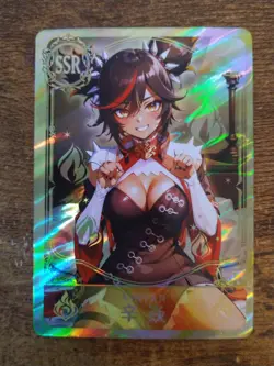 SSR Beautiful Waifu Card - Xinyan - Goddess Story Genshin Impact FOIL - Image 1