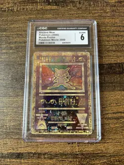 CGC 6 Ancient Mew 2000 Movie Promo Holo SWIRL Pokemon Card - Image 1