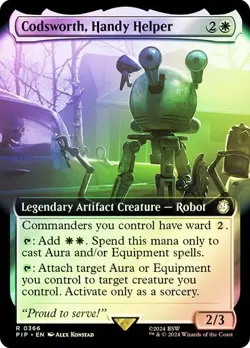 MTG - Codsworth, Handy Helper - Foil - Extended Art - Fallout - Magic - Image 1
