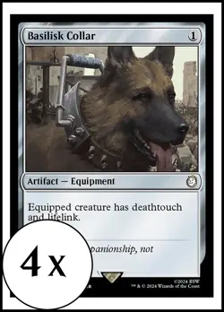 MTG - 4 x Basilisk Collar - Playset 4x x4 - Universes Beyond: Fallout - Image 1