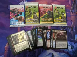 4 Jumpstart Magic The Gathering Packs + 50 C/U To Supplement For 2 Player Match - Image 1