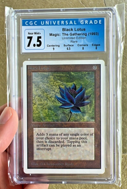Black Lotus 1993 Unlimited Rare Magic: The Gathering CGC 7.5 Near Mint - Image 3