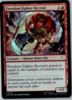 MTG, Freedom Fighter Recruit NM Foil Avatar The Last Airbender - Image 1