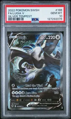 PSA 10 Lugia V 186/195 Alt Art Silver Tempest Pokemon 2022 GEM MINT - Image 2