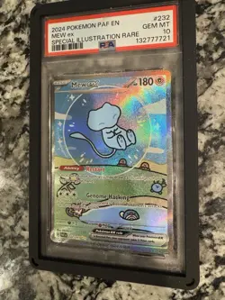 Pokemon Paldean Fates Mew ex 232/091 PSA 10-GEM MINT-Special Illustration Rare - Image 3