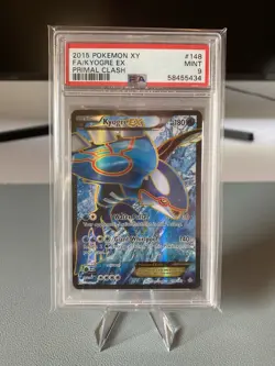 Kyogre EX #148 XY Primal Clash Full Art PSA 9 Pokemon Pop 111 - 14 higher - Image 1