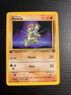 Machop 1st Edition 59/82 Common Pokemon Team Rocket Vintage 2000 WOTC - Image 1
