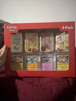 Pokemon TCG: Scarlet & Violet 151 Mini Tins 4 Pack SAMS CLUB SEALED IN HAND NEW - Image 1