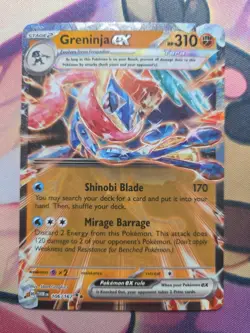 Pokemon Greninja ex 106/167 Nm TWM Tera Ultra Rare Double - Image 1