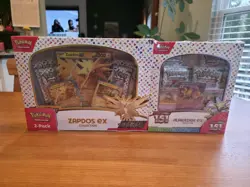 Pokemon TCG Scarlet & Violet 151 Zapdos ex & Alakazam ex Collection Box - Image 1