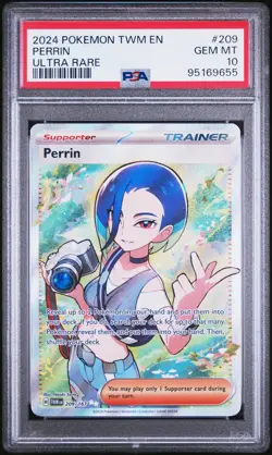 2024 POKEMON TWM EN-TWILIGHT MASQUERADE ULTRA RARE #209 PERRIN PSA 10 - Image 1