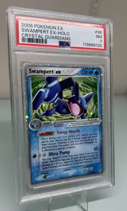 Pokemon TCG - Swampert EX 98/100 - Holo - Crystal Guardians - Graded - PSA 7 - Image 2