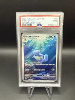 2023 Pokemon Mew En-151 PSA 9 Mint Wartortle Illustration Rare 171/165 - Image 1