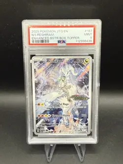 2025 POKEMON JTG EN N'S RESHIRAM PROMO BOX TOPPER 167/159 MINT PSA 9 - Image 1