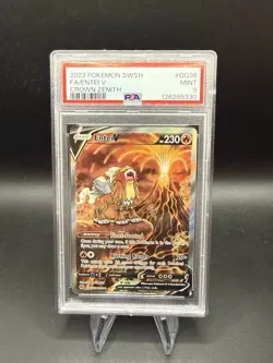 FA/ENTEI V CROWN ZENITH-GER POKEMON SWSH CROWN ZENITH 2023 GG36 PSA 9 - Image 1