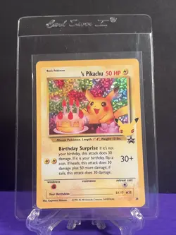 Pokemon TCG Birthday Pikachu Celebrations Collection Holo #24 Black Star Promo - Image 1