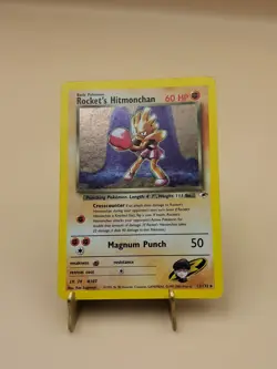 Pokemon TCG Rocket's Hitmonchan Gym Heroes 11/132 Holo Unlimited Holo Rare - Image 1
