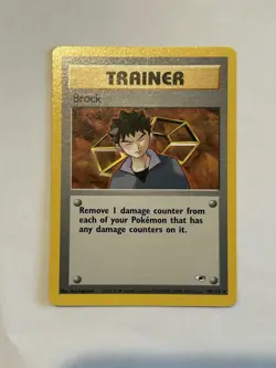 Pokemon TCG Trainer Brock Gym Heroes 98/132 Unlimited Non-Holo Rare - Image 1