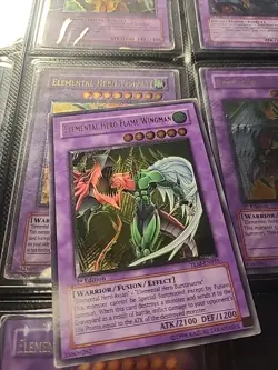 Yugioh Elemental Hero Flame Wingman TLM-EN035 Ultimate Rare 1st Edition - Image 1