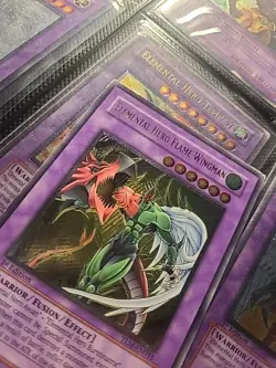 Yugioh Elemental Hero Flame Wingman TLM-EN035 Ultimate Rare 1st Edition - Image 3