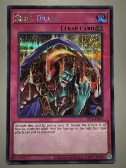 YUGIOH SKILL DRAIN (TRAP) ASIA ENGLISH EDITION ES01-AE071 SECRET RARE - Image 1
