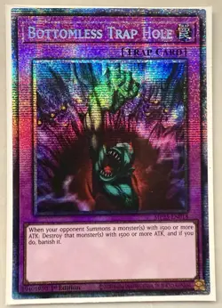 Yugioh! Bottomless Trap Hole, MP25-EN018, Starlight Rare, 1st Edition - Image 1