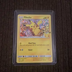Pokemon Pikachu 25/25 HOLO Card 25th Anniversary Mcdonalds Promo 2021 NM/MINT - Image 1