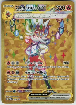 Pokemon Cinderace ex - 163 SV: Scarlet & Violet Promo Cards Promo NM - Image 1